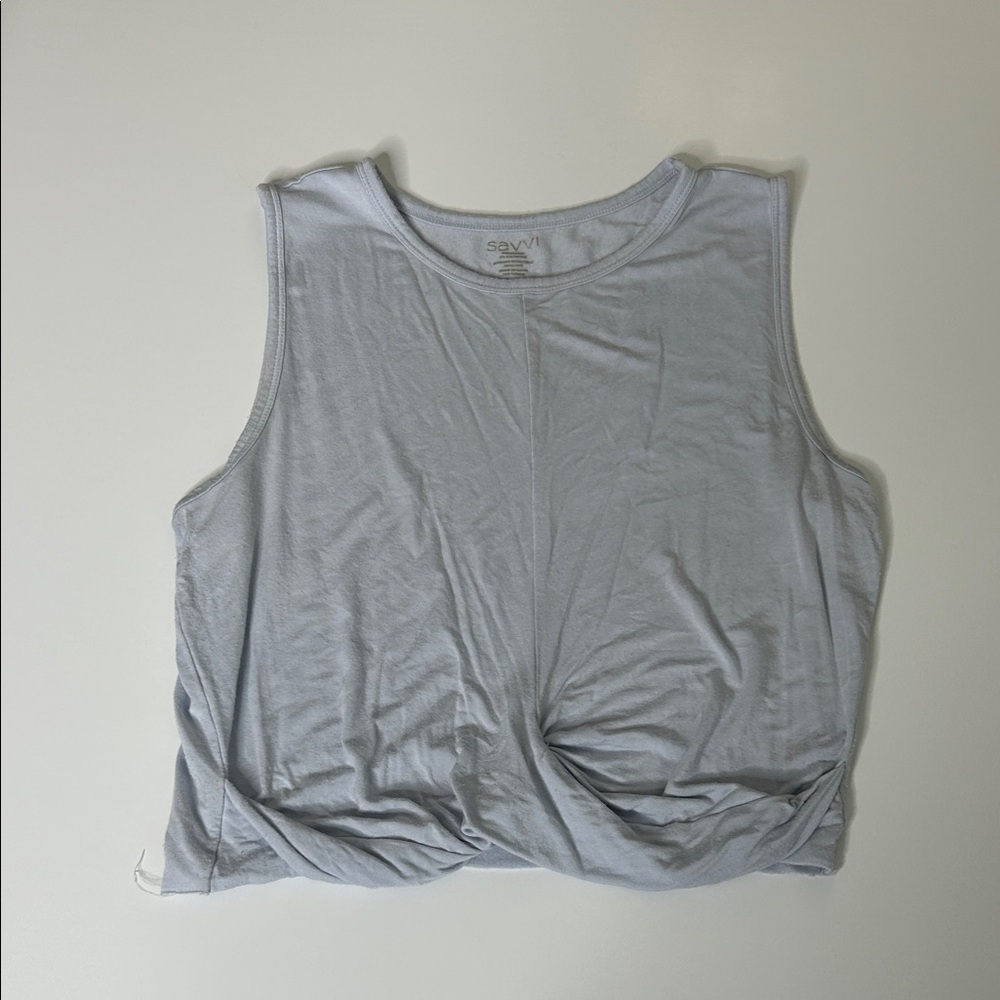 Savvi light blue Tank Top